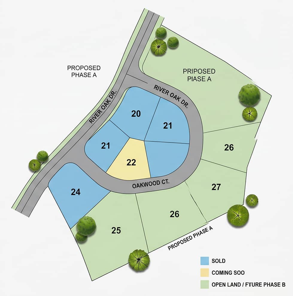 Final development site plan for real estate marketing