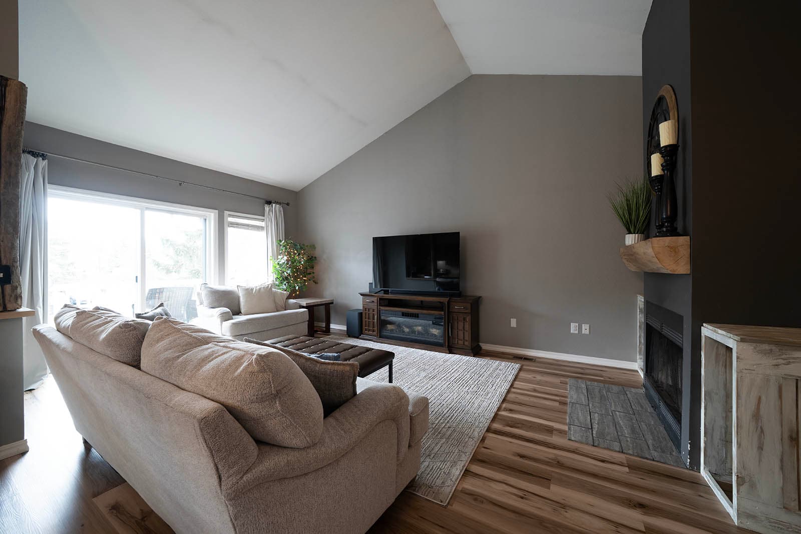 Real estate image enhancement before and after example