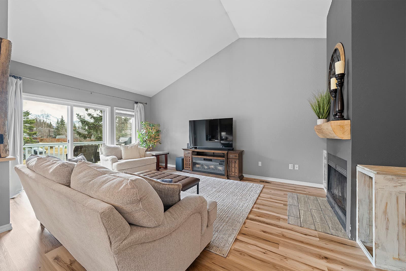 Real estate image enhancement before and after example